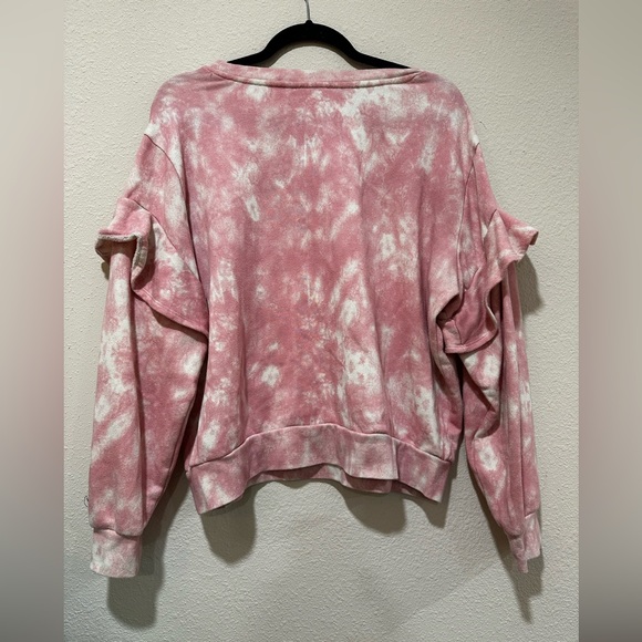 Disney Parks Silly Symphony Mickey Mouse Tie Dye Sweatshirt with Ruffle Sleeve - Picture 2 of 3